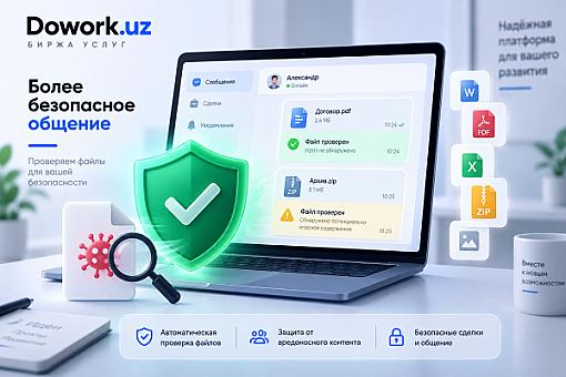 На Dowork.uz запущена антивирусная проверка файлов