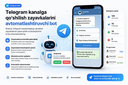 Бот, который автоматически принимает запросы в Telegram-канале.