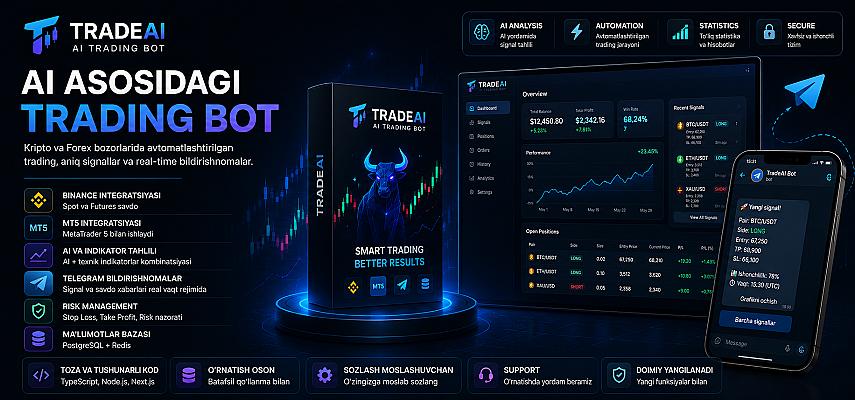 TradeAI — AI Trading Bot для Crypto & Forex