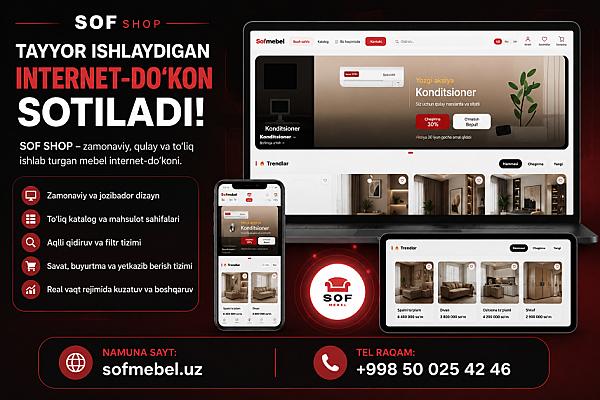 Do'konlar uchun tayyor onlayn savdo (e-commerce) tizimi