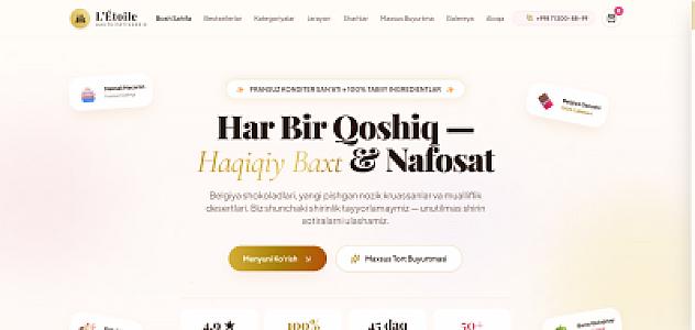 🍰 SWEET LUXE — Shirinliklar va Konditer Mahsulotlari uchun  Hashamatli Landing Sayt