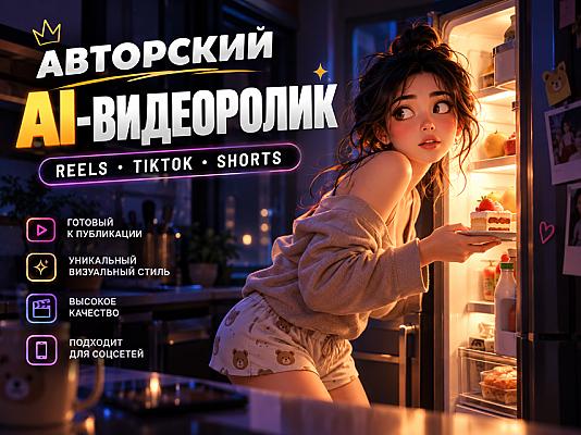 Авторский AI-видеоролик для Reels / TikTok / Shorts