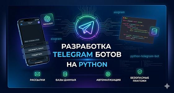 Разработка Telegram-бота на Python под ключ (любая сложность)