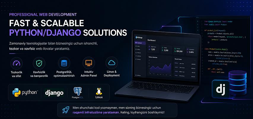 Профессиональная веб-разработка: быстрые и масштабируемые решения на Python/Django.