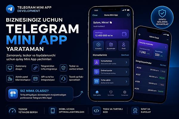 Разработка Telegram Mini App под ключ