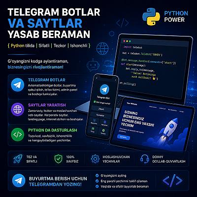 Разработка Telegram ботов и сайтов на Python