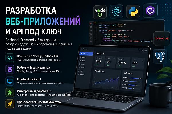 Разработка CRM, веб-приложений и API под ключ