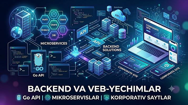 Бэкенд и веб-решения: Go API, микросервисы, ERP и CRM системы, корпоративные сайты