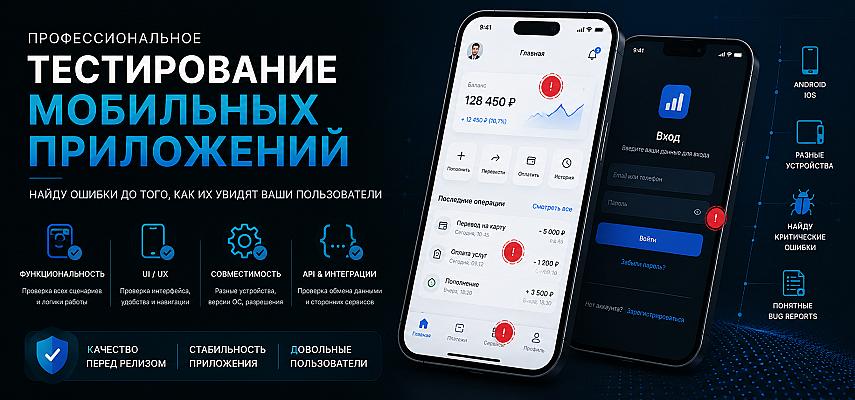 Протестирую мобильное приложение Android / iOS