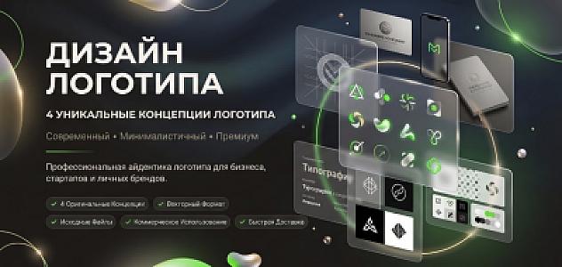 Уникальный логотип с анимацией в подарок