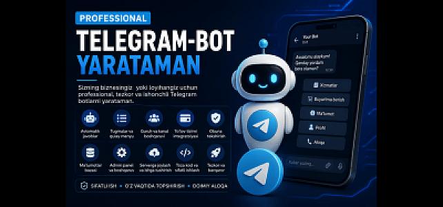 Prafessional Telegram-bot yarataman