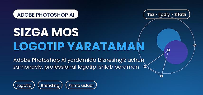 ADOBE PHOTOSHOP YORDAMIDA HAR XIL LOGOTIP YARATISH