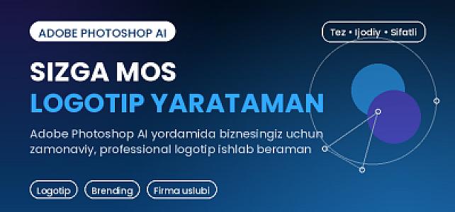 ADOBE PHOTOSHOP YORDAMIDA HAR XIL LOGOTIP YARATISH