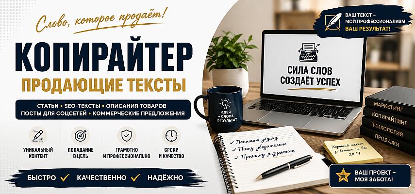 Напишу качественный продающий текст