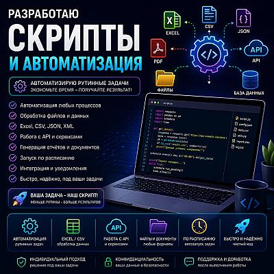 Разработаю скрипт для автоматизации ваших задач
