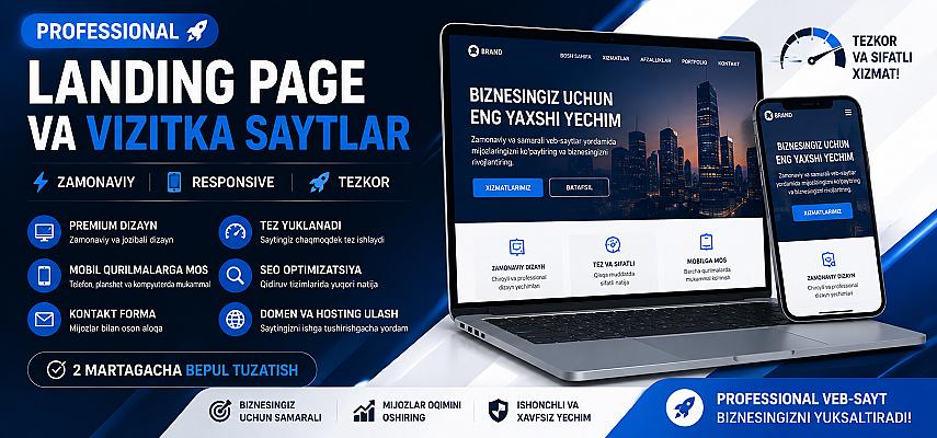 Landing Page va Vizitka