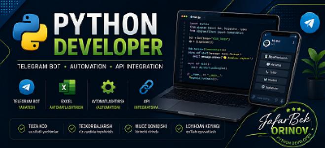 Python yechimlari: botlar, Excel, API