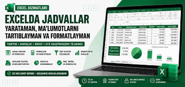 Создам, оформлю и приведу в порядок таблицу в Excel