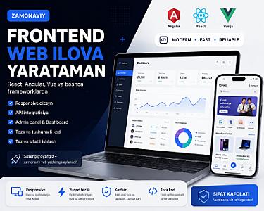 Zamonaviy frontend web ilova yarataman