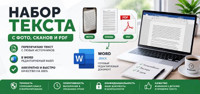 Перепечатка текста с фото, сканов и PDF в Word