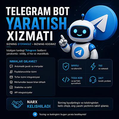 Разработка Telegram-ботов любой сложности
