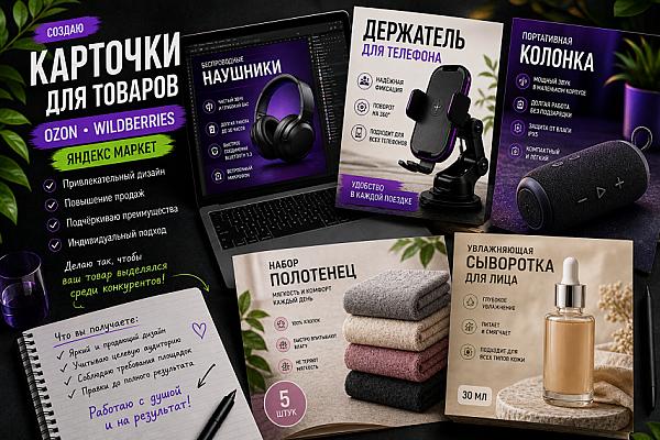 дизайн карточек товаров для маркетплейсов