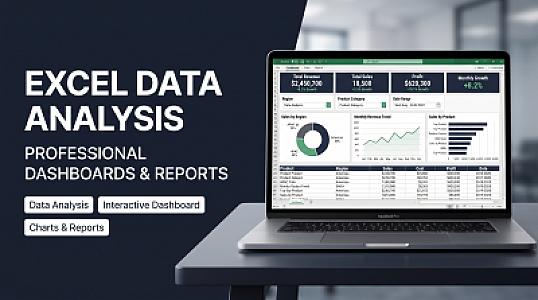 Создам профессиональный Excel Dashboard и проведу анализ данных
