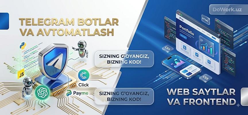 Python va JavaScript'da Telegram botlar va Web-saytlar yaratish