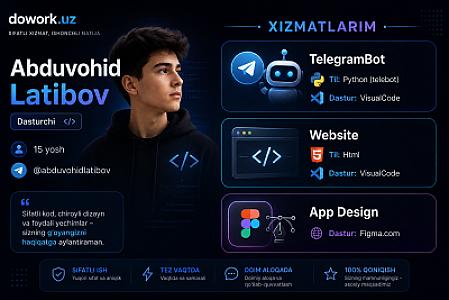 TelegramBot, Website, App Design