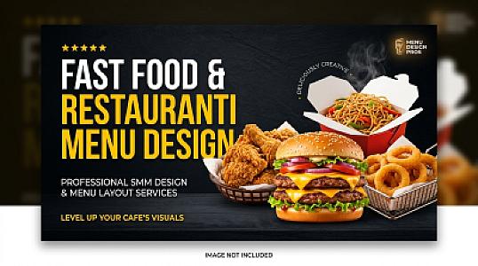 Kafelar va restoranlar uchun sifatli SMM hamda fast-fud menyu dizayni