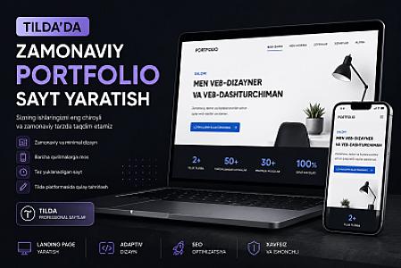 Tildada zamonaviy portfolio yaratish
