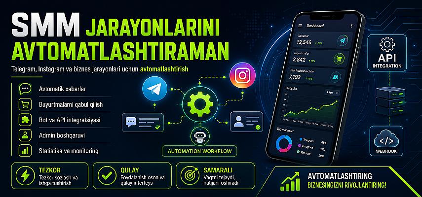 SMM jarayonlarini avtomatlashtiraman