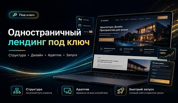 Одностраничный лендинг под ключ