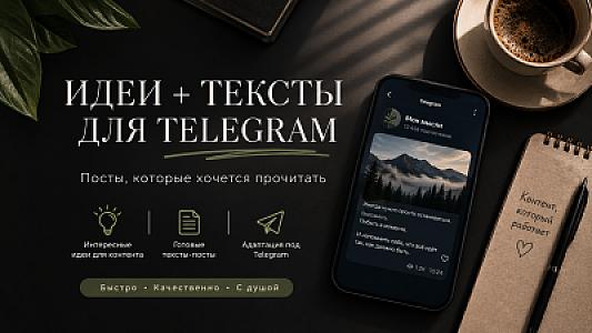 Придумаю идеи и напишу посты для Telegram