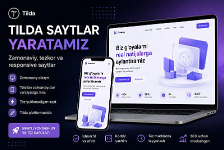 Tilda platformasida zamonaviy landing page yaratish