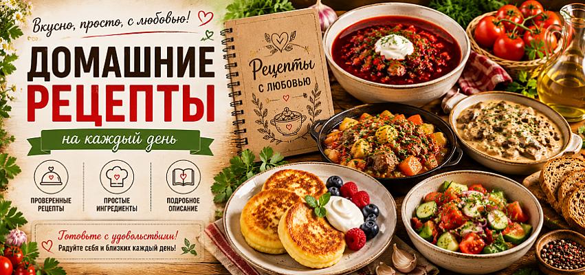 Рецепты домашних блюд в PDF