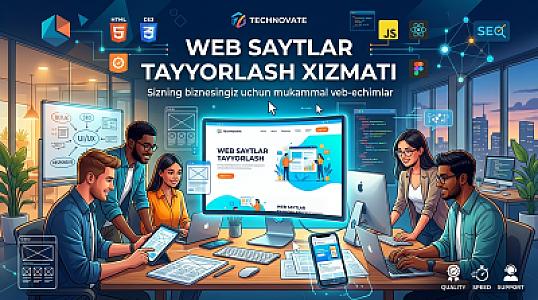 Zamonaviy va professional web saytlar yarataman