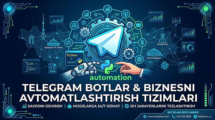 Разработаю Telegram-бота и систему автоматизации бизнеса