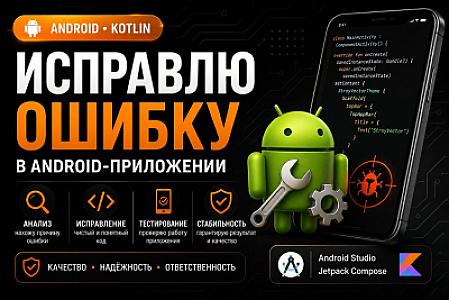 исправлю ошибку в Android - приложении на Kotlin