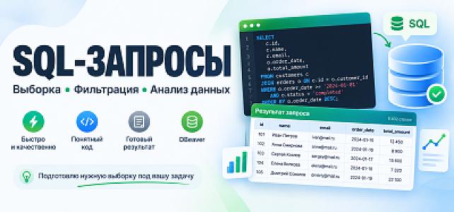Напишу SQL-запрос для выборки нужных данных