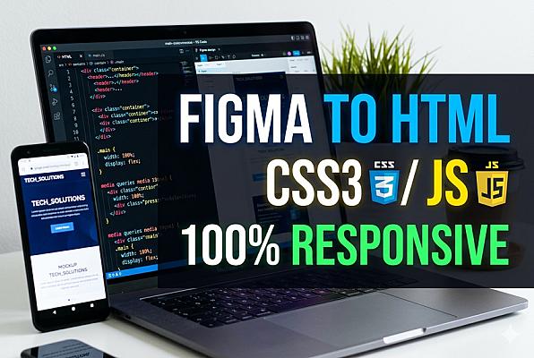 Адаптивная вёрстка сайта по макету Figma
