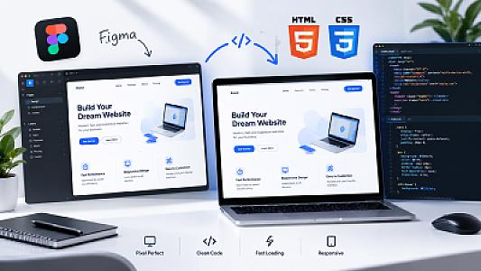 Figma dizaynini HTML/CSS saytga aylantirish