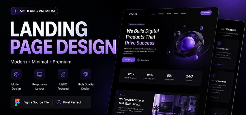 Modern Landing Page & Graphic Design | UI/UX Designer