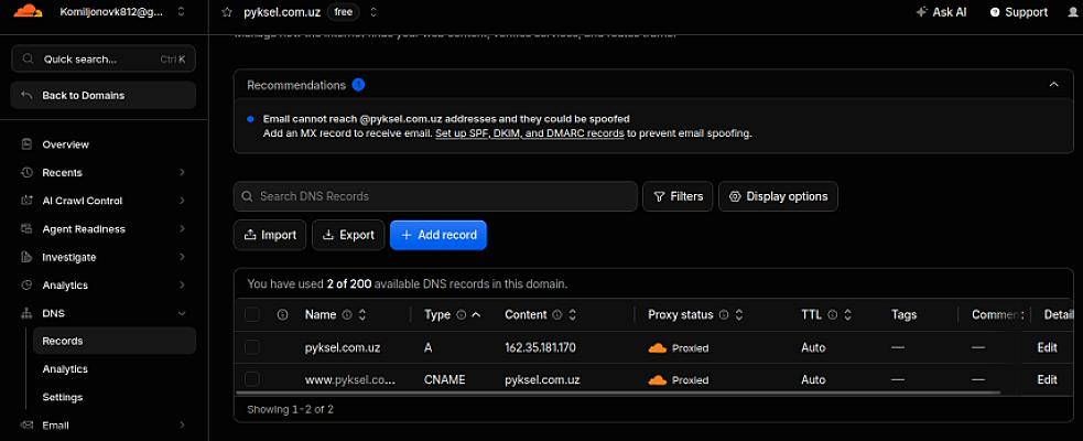 Настройка Linux VPS сервера, деплой проекта в Docker и защита Cloudflare