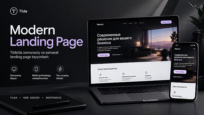 Tilda’da zamonaviy landing page tayyorlash