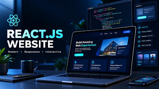 Создам современный адаптивный сайт на React.js