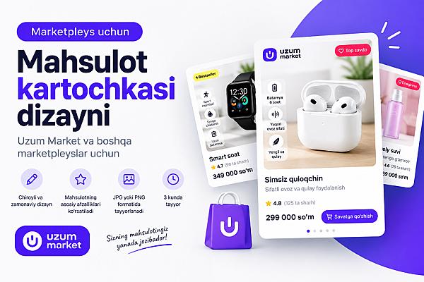 Дизайн карточек товаров для маркетплейсов