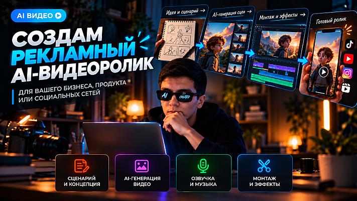 Создам рекламный AI-видеоролик для вашего бизнеса