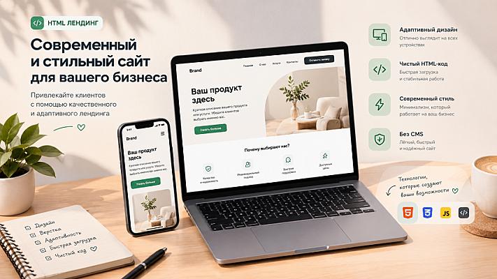 HTML’da oddiy landing page yaratish