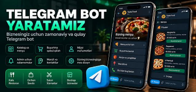 Biznes uchun Telegram bot yaratib beraman